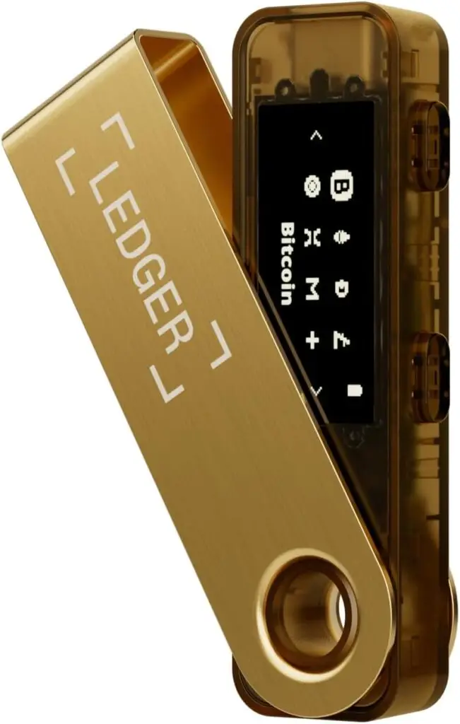 Ledger Nano S Plus Gold – Secure Cryptocurrency Hardware Wallet for Safe Digital Asset Storage.