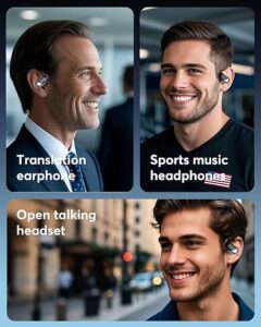 AI Translator Earbuds Real-Time 144 Languages – 3-in-1 Open Ear Wireless Bluetooth Earbuds with Charging Case