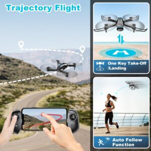 1080P Drone with Camera – Foldable HD Drone with 2 Batteries & Carrying Case