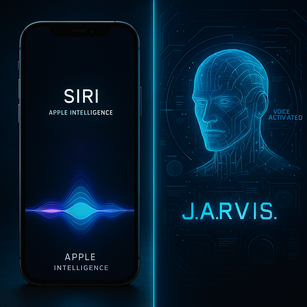 Apple Siri in iOS 26 compared with Marvel’s JARVIS concept