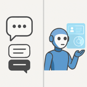Chatbot vs AI agent comparison chart