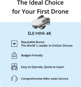 DJI Mini 4K Drone with 3-Axis Gimbal | 10km Video Transmission, 4K UHD, Wind Resistant, Beginner Friendly (2024)