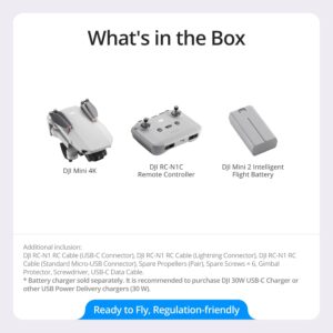 DJI Mini 4K Drone with 3-Axis Gimbal | 10km Video Transmission, 4K UHD, Wind Resistant, Beginner Friendly (2024)