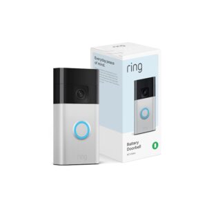 Ring Battery Doorbell 2024 | Head-to-Toe HD Video, Live View, Two-Way Talk, Motion Detection & Alerts | Built-in Rechargeable Battery, Color Night Vision | Easy Install | Works with Alexa